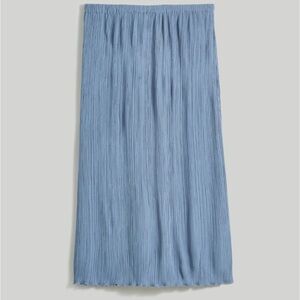 Madewell Pleated Slate Blue Midi Skirt